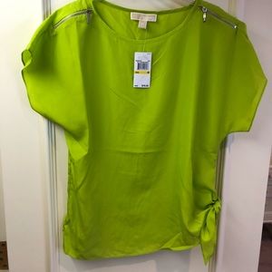 NEW Michael Michael Kors Green blouse with details